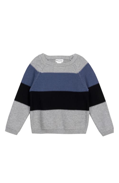 MILES BABY Kids' Colorblock Organic Cotton Sweater in Blue at Nordstrom, Size 2-3 Y