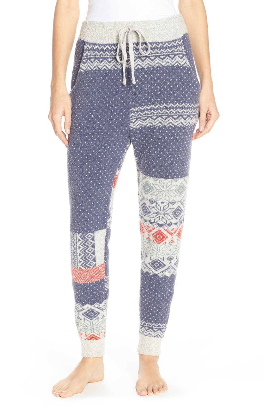 Free People 'Snuggle Up' Fair Isle Plush Joggers Nordstrom