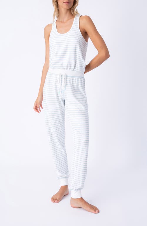 PJ Salvage Beach Less Stripe Pajamas in Ivory at Nordstrom, Size Large
