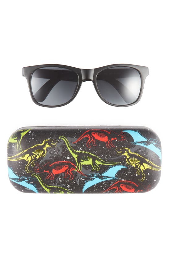 Shop Capelli New York Kids' Neon Dino Sunglasses & Case Set In Black Combo
