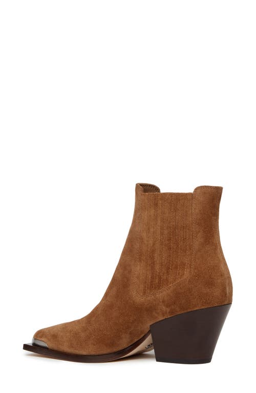 Shop Paige Lyra Pointed Toe Chelsea Boot In Sienna