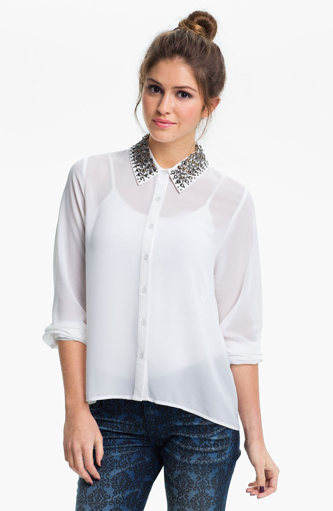 Embellished Collar Shirt Nordstrom
