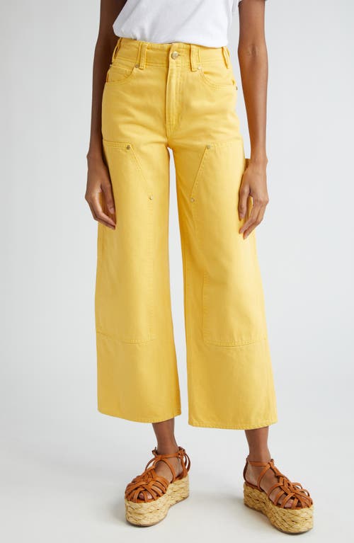 Ulla Johnson The Olympia Crop Wide Leg Jeans Dandelion Wash at Nordstrom,