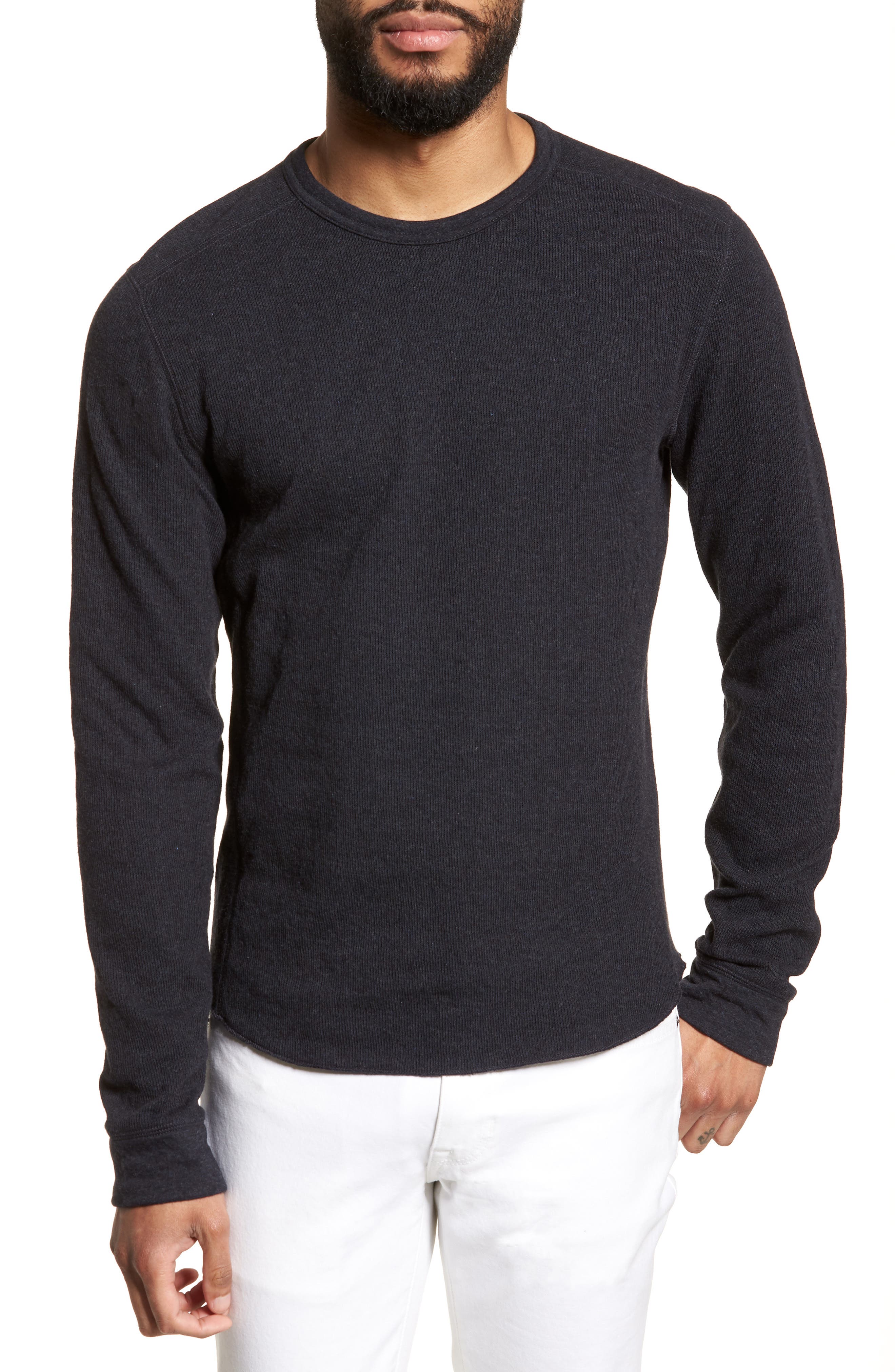 Vince Double Knit Slim Fit Long Sleeve TShirt Nordstrom