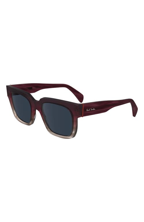 Paul Smith Men's Kenley Acetate Square Sunglasses In Burgundy/beige