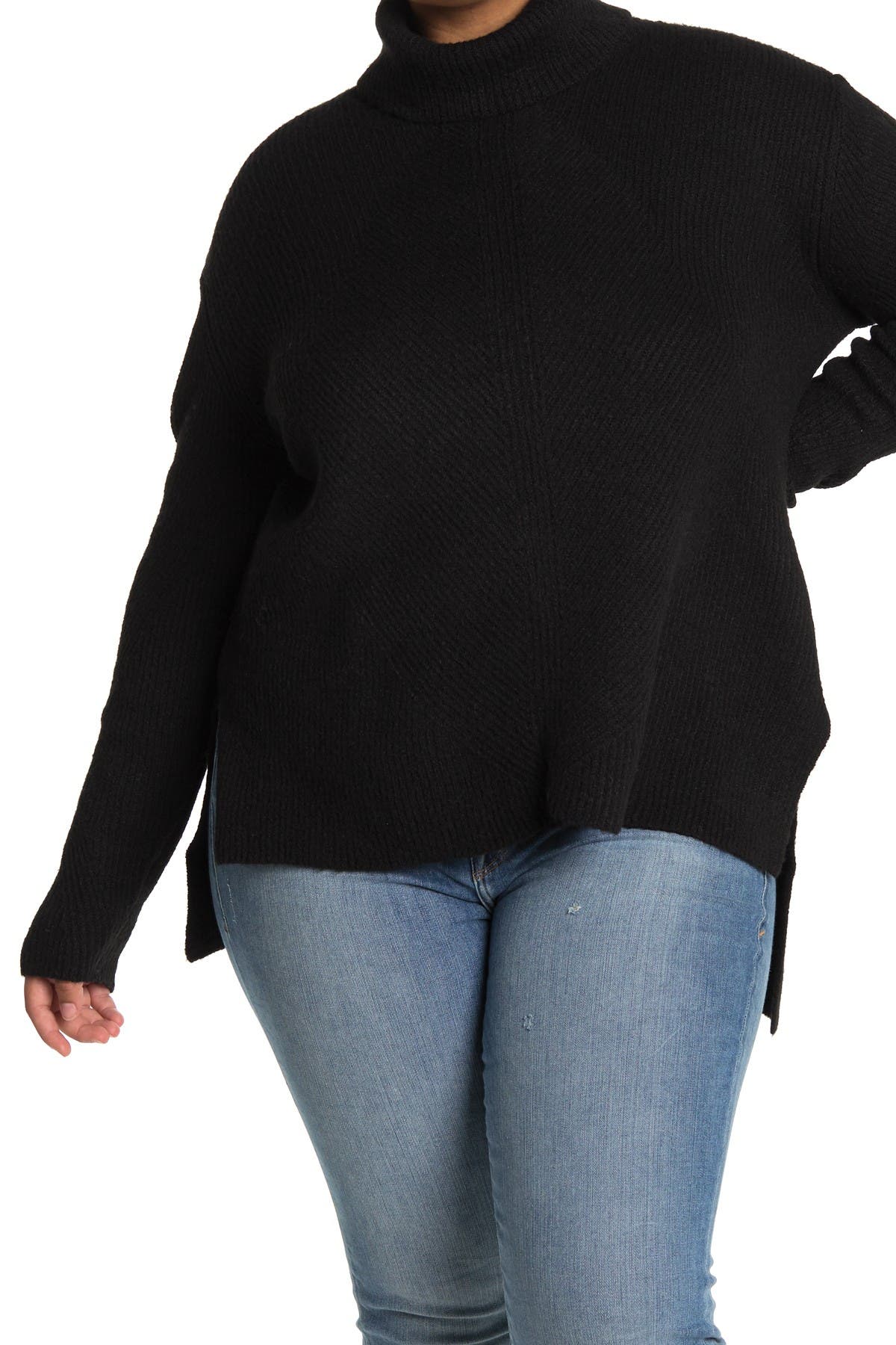 ribbed tunic sweater