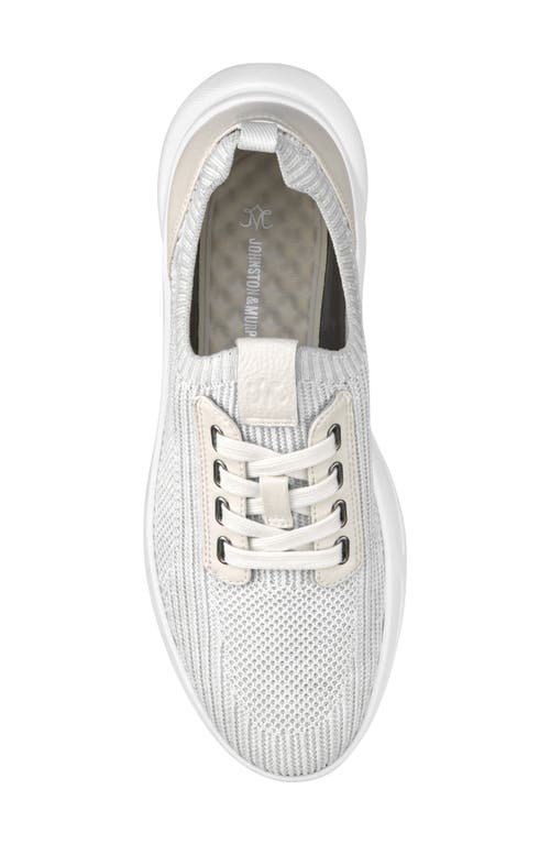 Shop Johnston & Murphy Escape Knit Sneaker In White Knit