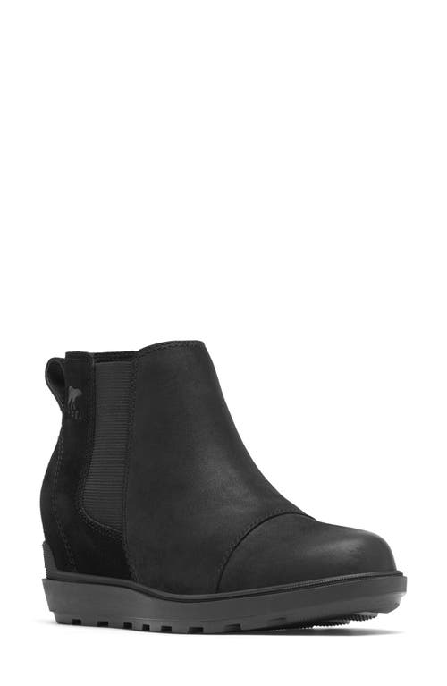 Shop Sorel Evie Ii Chelsea Bootie In Black/sea Salt