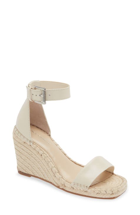 Women's White Wedge Sandals