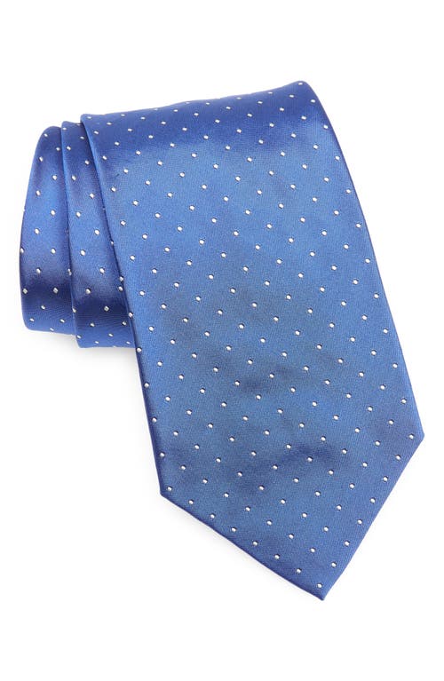 Polka Dot Silk Tie in Blue