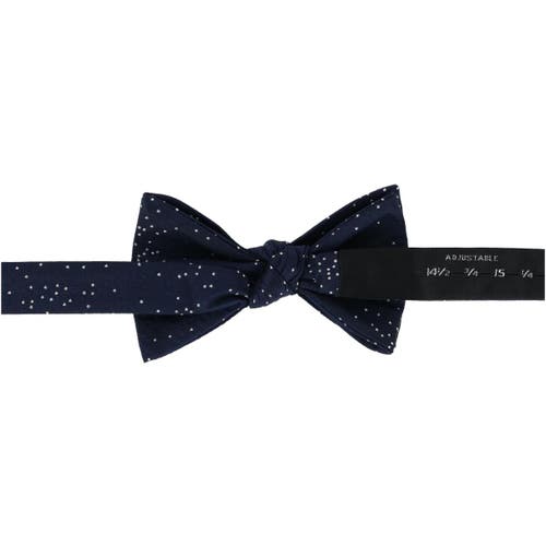 Shop Trafalgar Mystere Metallic Star Light Silk Bow Tie In Navy