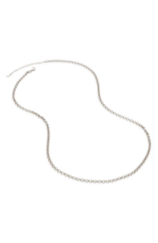 Monica Vinader 22-inch Bombato Chain In Silver