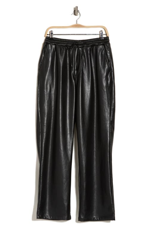 Shop Topman Faux Leather Pants In Black