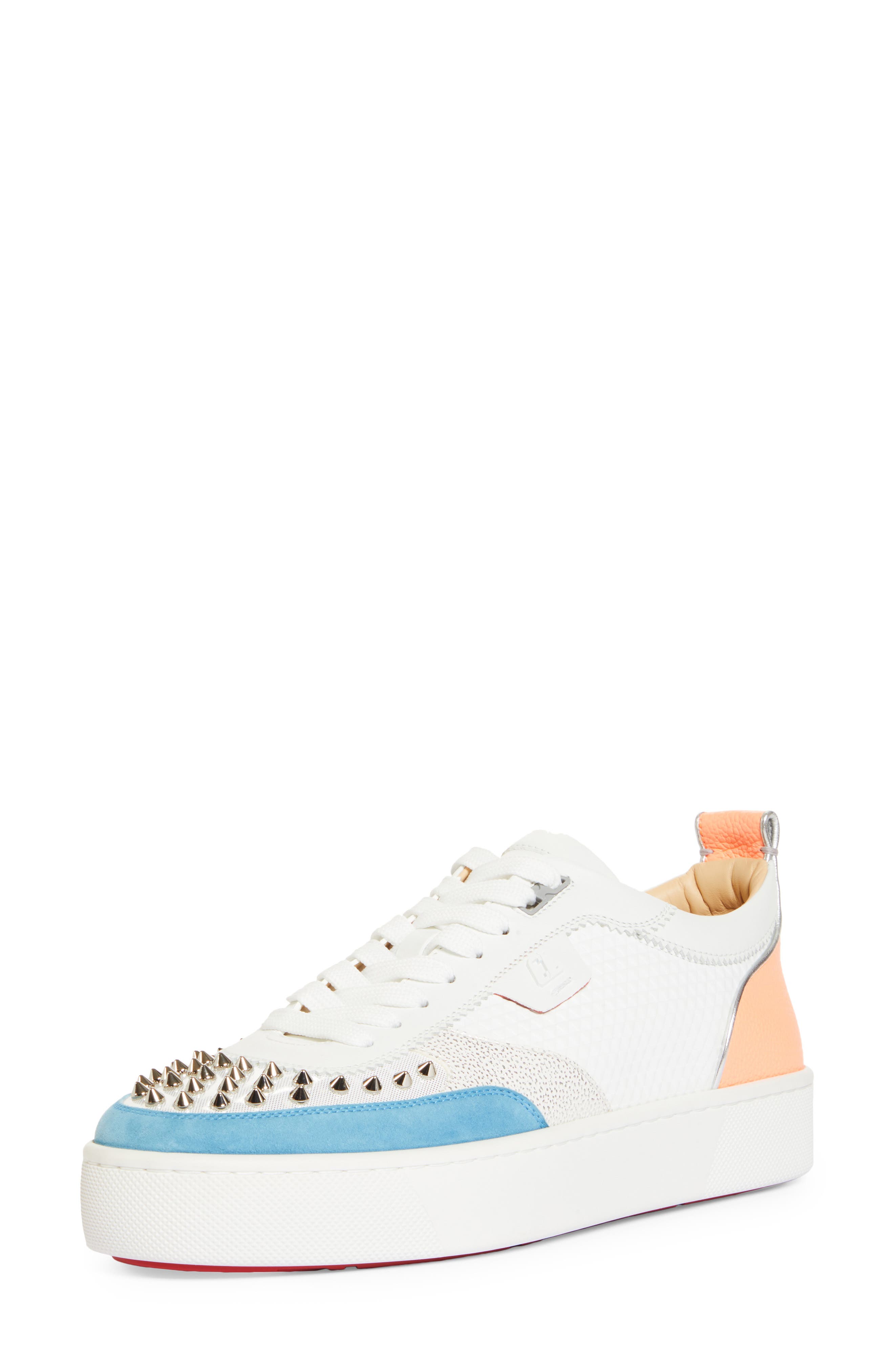 Christian Louboutin Happyrui Spikes Low Top Sneaker in Version Multi at Nordstrom, Size 10.5Us