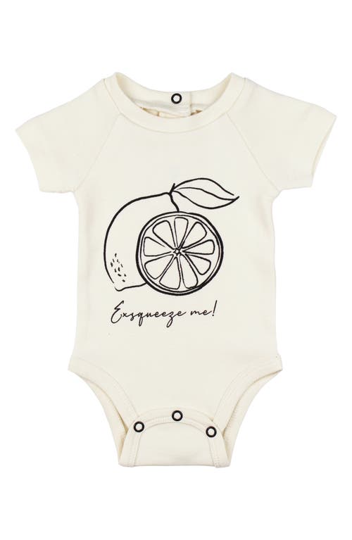 L'Ovedbaby Organic Cotton Graphic Bodysuit Buttercream Lemon at Nordstrom,