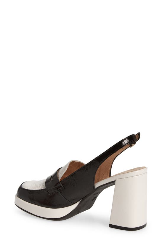 Wonders Amelia Block Heel Leather Pump In Lack Black Off