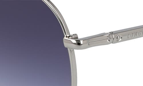 Shop Longchamp Classic 59mm Gradient Aviator Sunglasses In Silver/blue Gradient