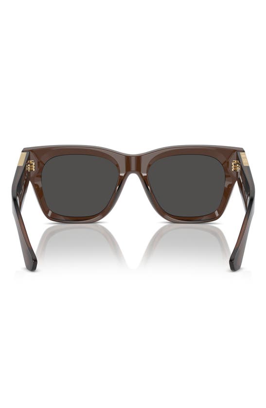 Shop Burberry Elevated Check 52mm Square Sunglasses In Brown