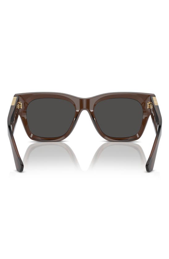 Burberry Elevated Check 52mm Square Sunglasses In Brown