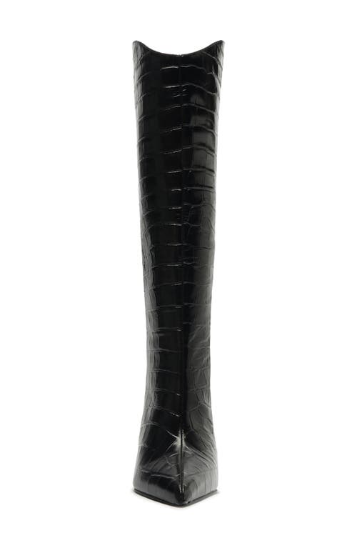 Shop Schutz Maryana Pointed Toe Knee High Boot In Black