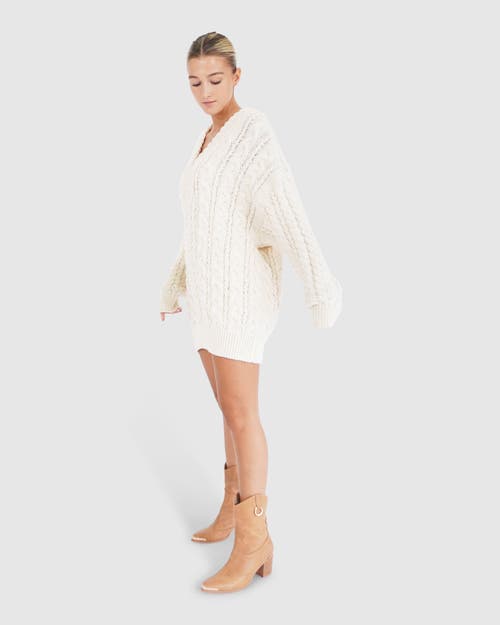 Shop Belle & Bloom Still The One Chunky Oversize Knit In Cream