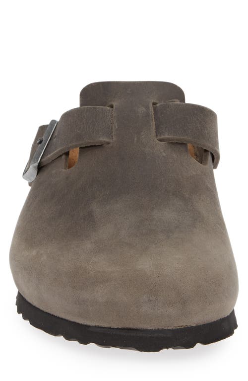 Birkenstock Mens Leather Slip On Slip-on Shoes In Basalt