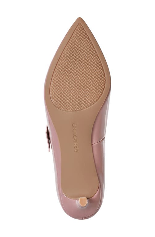 Bandolino Medley 3 Womens Patent Kitten Mary Jane Heels In Medium Pink