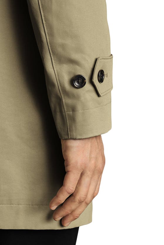 Shop Charles Tyrwhitt Classic Showerproof Cotton Raincoat In Limestone