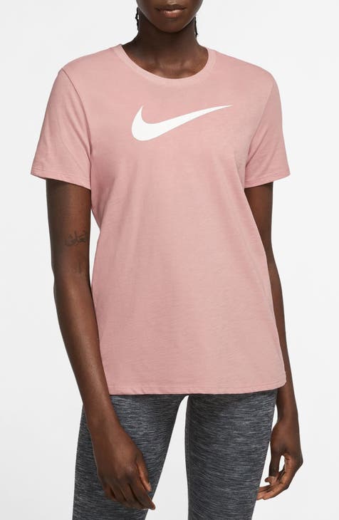 Nike Women's Dri-Fit Swoosh T-Shirt in Pink, Size: Medium | FD2884-618