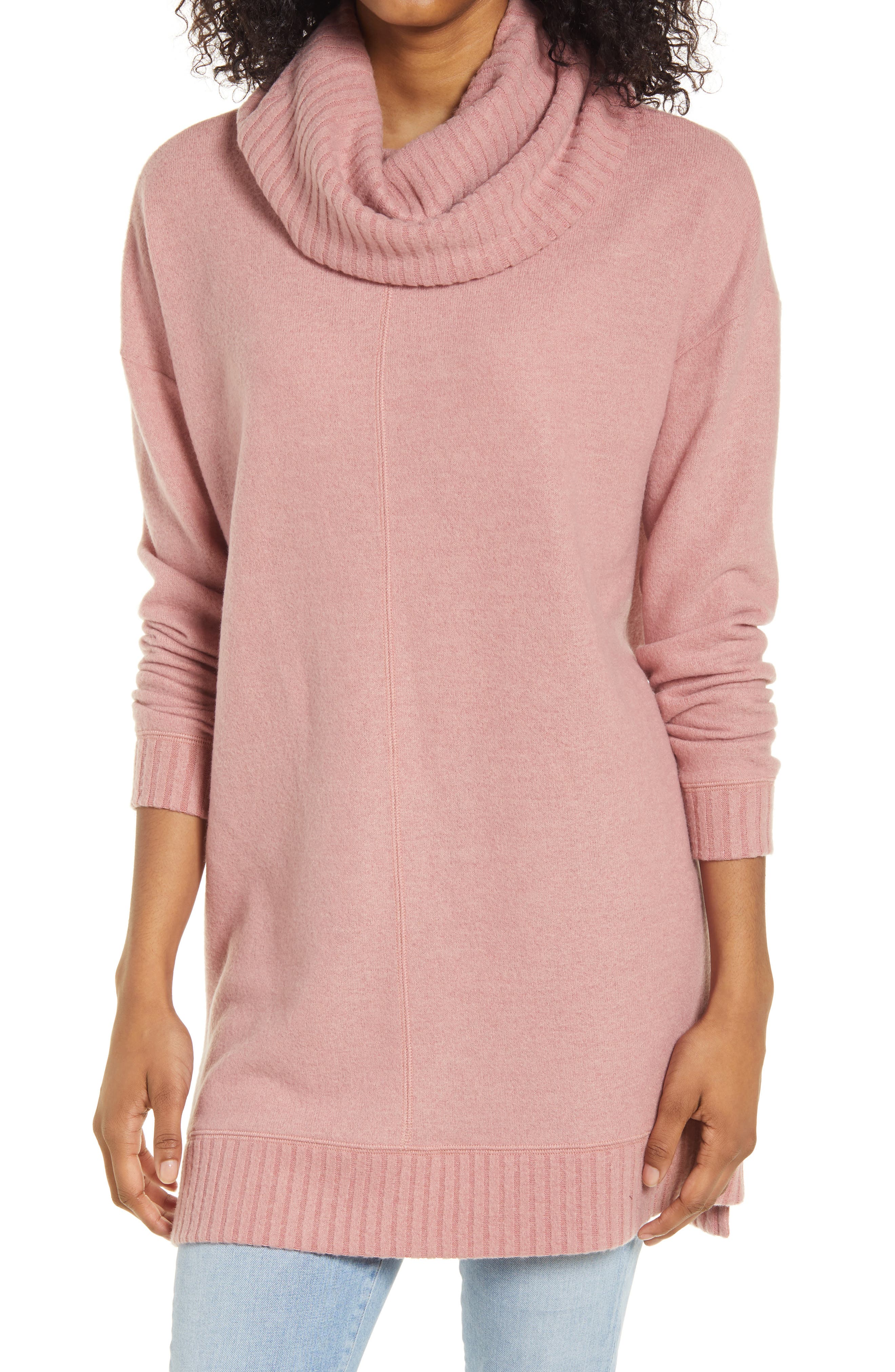 light pink tunic sweater