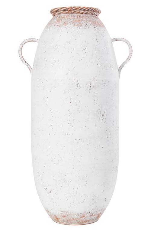 Ginger Birch Studio Metal Vase In White