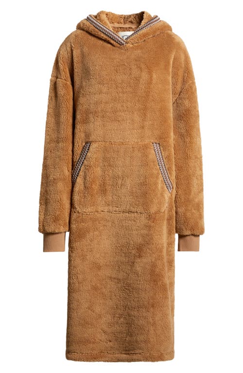 Shop Ugg(r) Long Fleece Hoodie In Chestnut