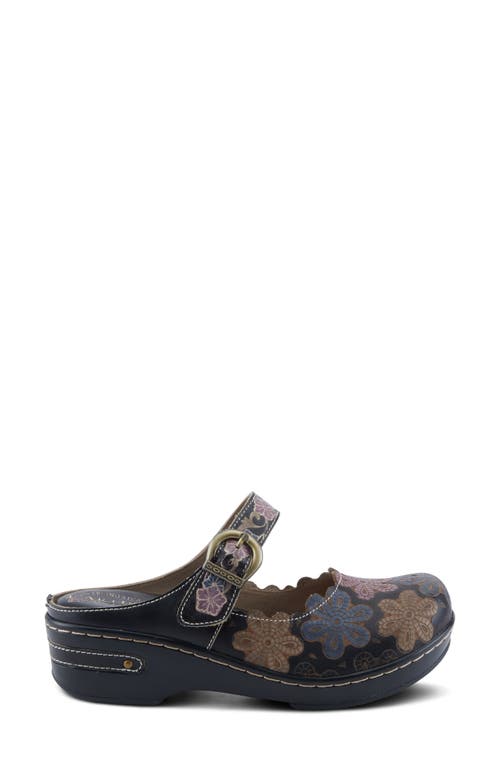 L'artiste By Spring Step Flochino Platform Mule In Black Multi