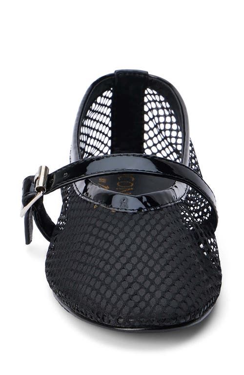 Coconuts By Matisse Nolita Black Mesh Buckle Ballet Flats In Black