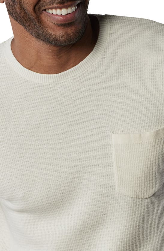 The Normal Brand Waffle Stitch Short Sleeve Sweater In Cream
