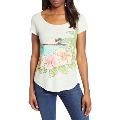 Lucky Brand Tropical Island Graphic Tee, Green
