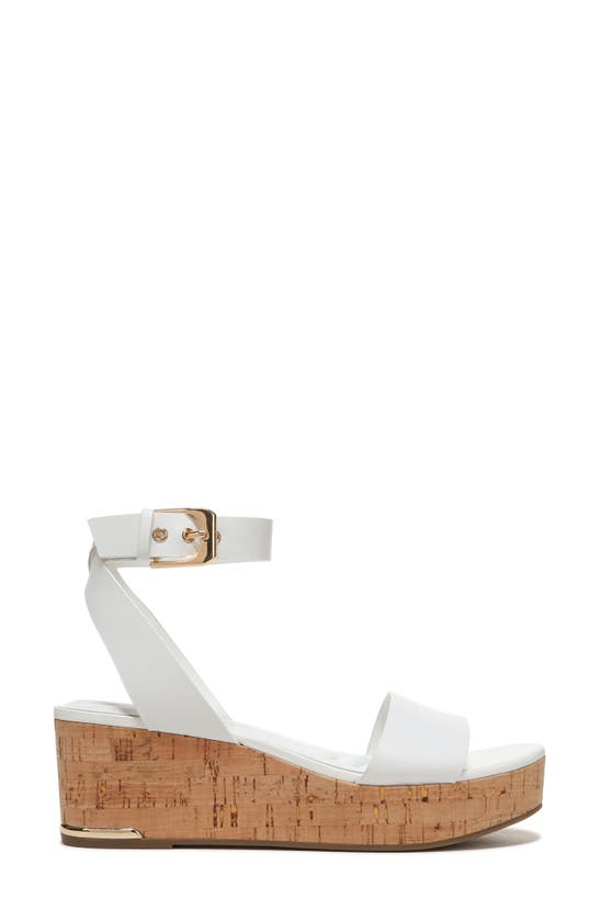 Shop Franco Sarto Presley Ankle Strap Platform Wedge Sandal In White