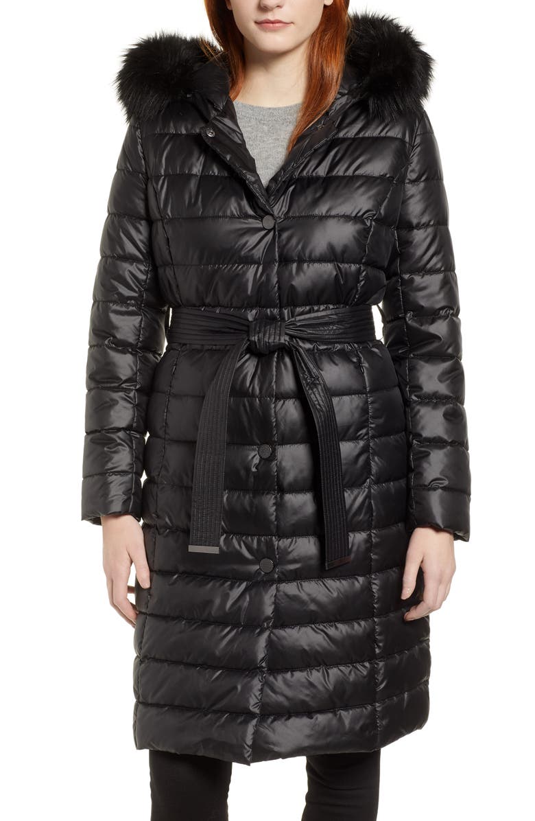Kenneth Cole New York Quilted Coat with Faux Fur Collar | Nordstrom