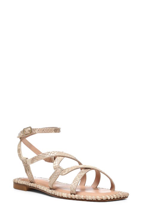 Emilia Snakeskin Embossed Gladiator Sandal (Women)