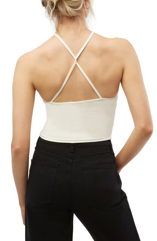 Shop Weworewhat We Wore What Strappy Halter Neck Tank In Ivory