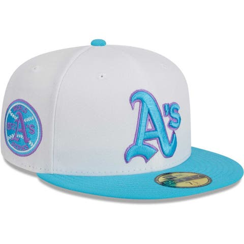 Men's New Era Blue Atlanta Braves Vice Highlighter Logo 59FIFTY Fitted Hat