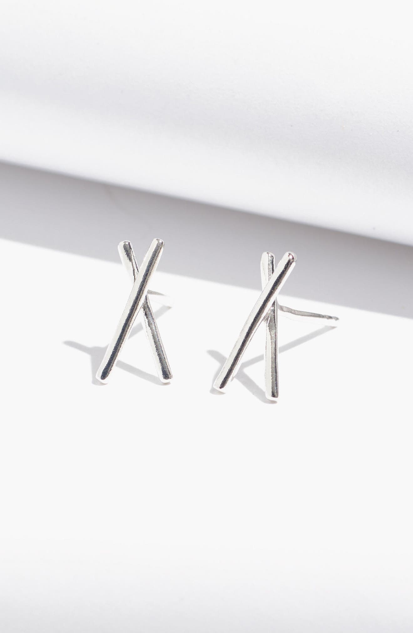 Madewell Delicate Collection DemiFine XStud Earrings Nordstrom