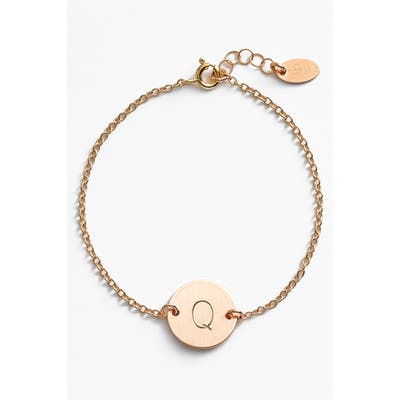 Nashelle 14K-Gold Fill Initial Disc Bracelet