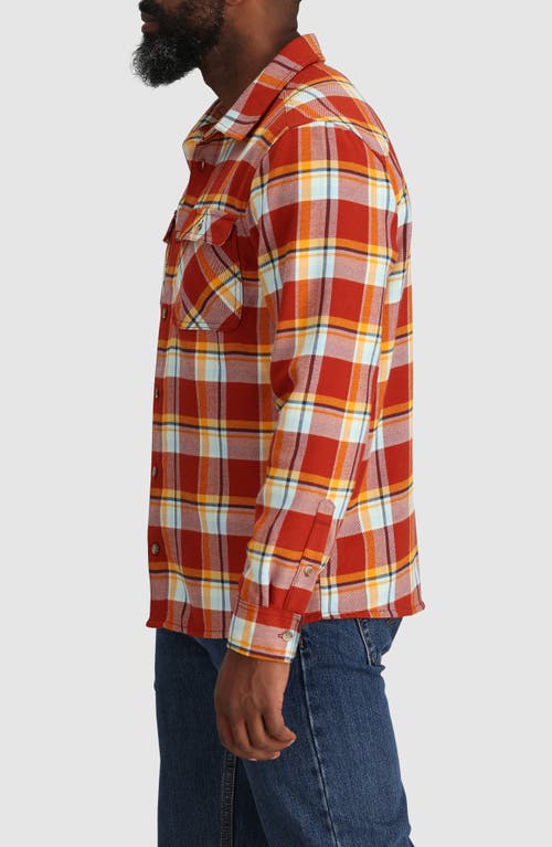 Shop Outdoor Research Feedback Plaid Flannel Overshirt In Jupiter Plaid