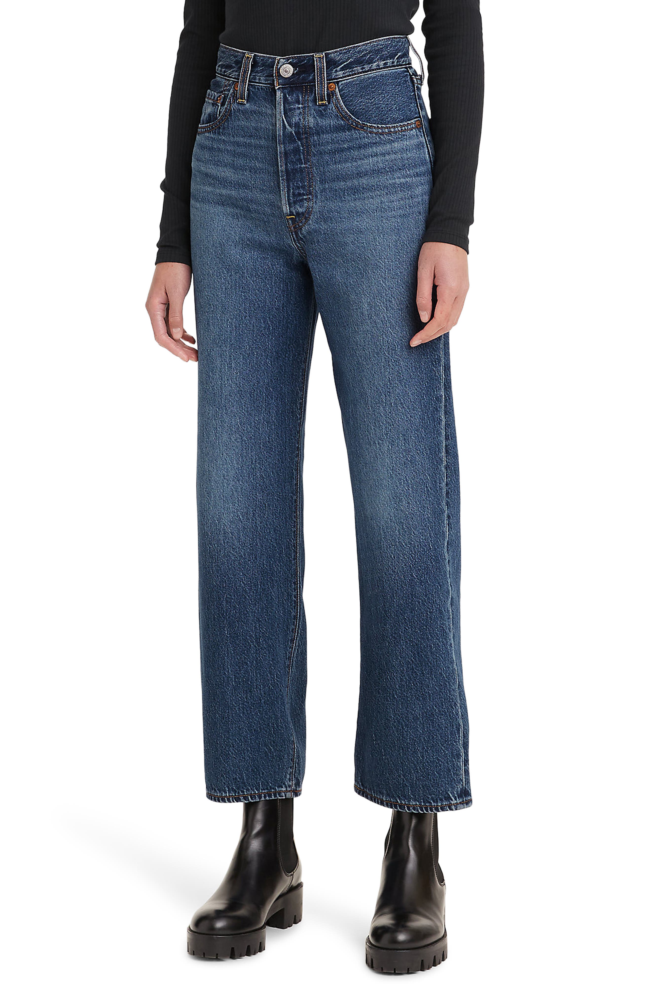 ribcage super high waist ankle straight leg jeans