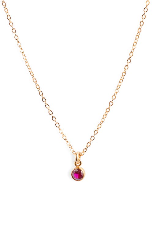 Set & Stones Birthstone Charm Pendant Necklace in Gold /January at Nordstrom