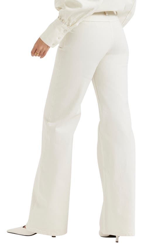 Shop House Of Cb Marli Wide Leg Jeans In Ivory