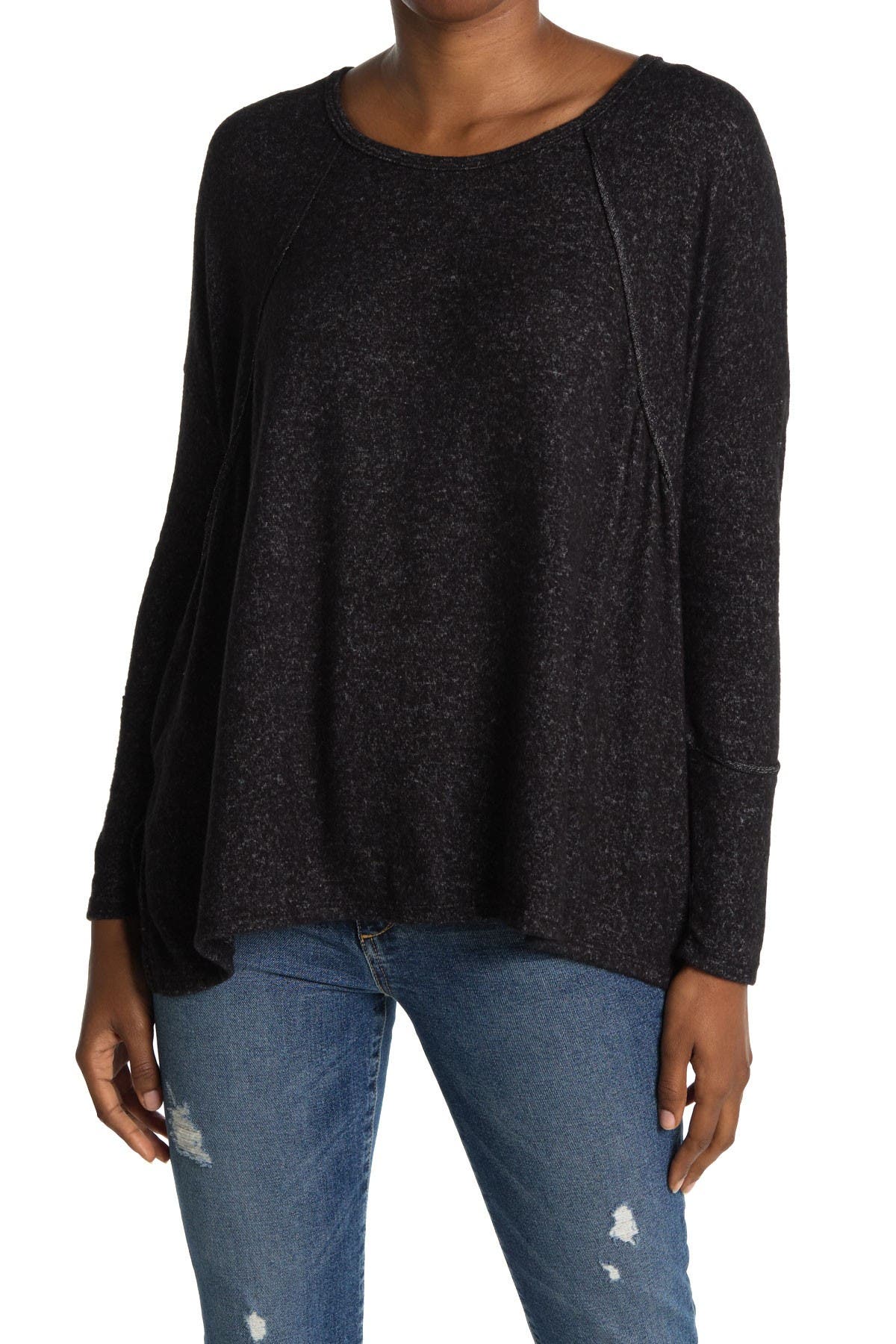long sleeve shirt with slits on both sides