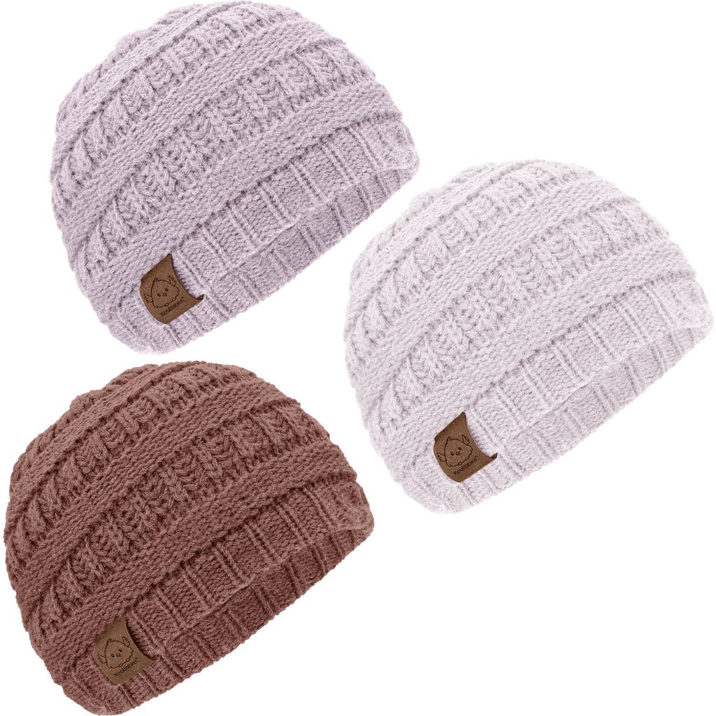 Keababies 3-pack Warmzy Baby Beanies In Mauve