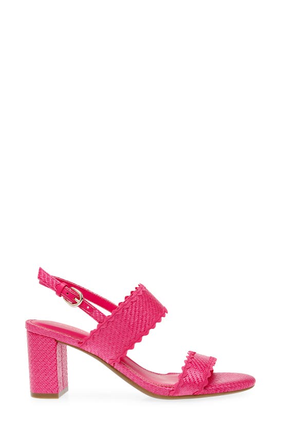 Shop Anne Klein Raine Raffia Slingback Sandal In Pink Raffia